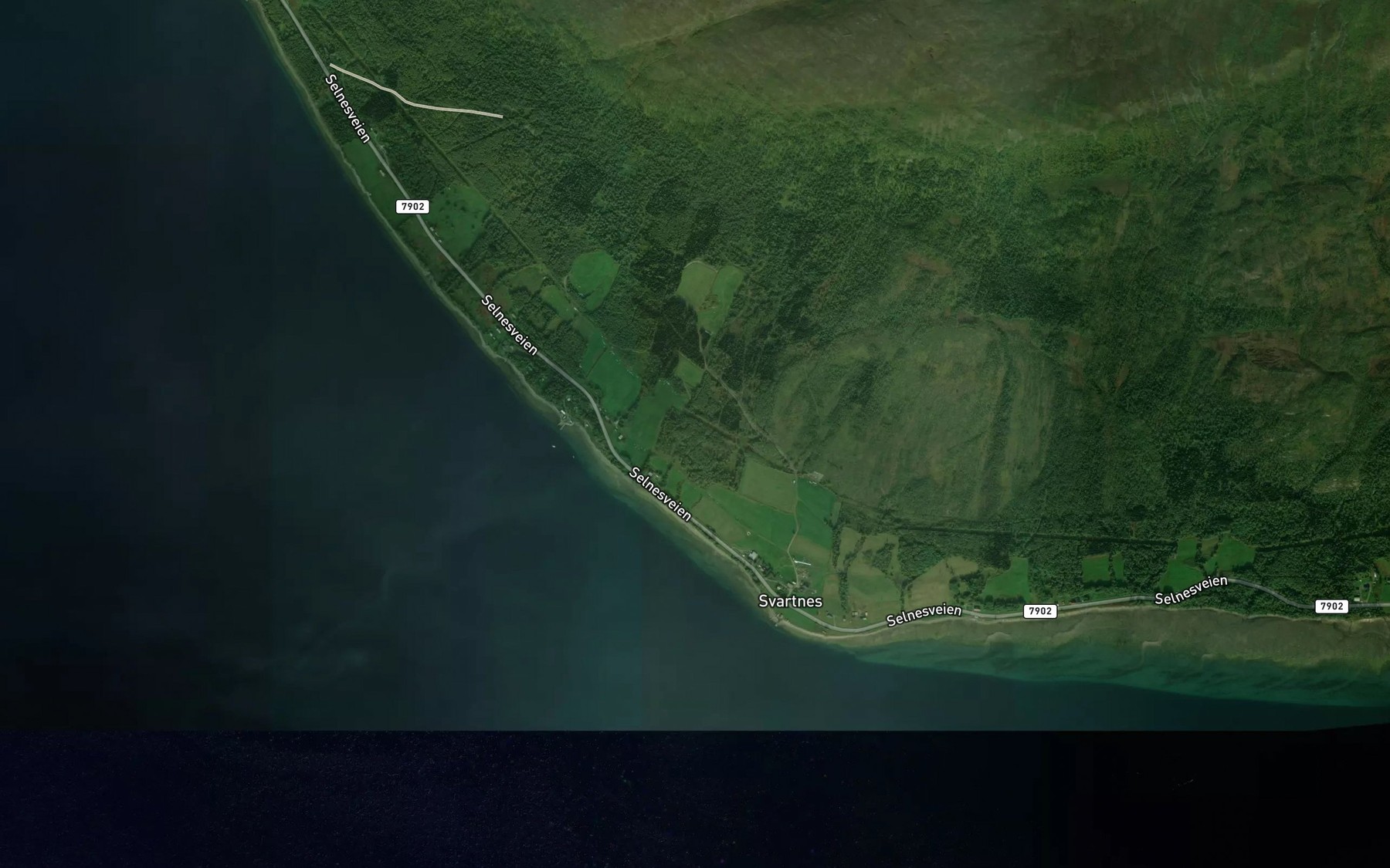 Satellite map of the Hellelvene