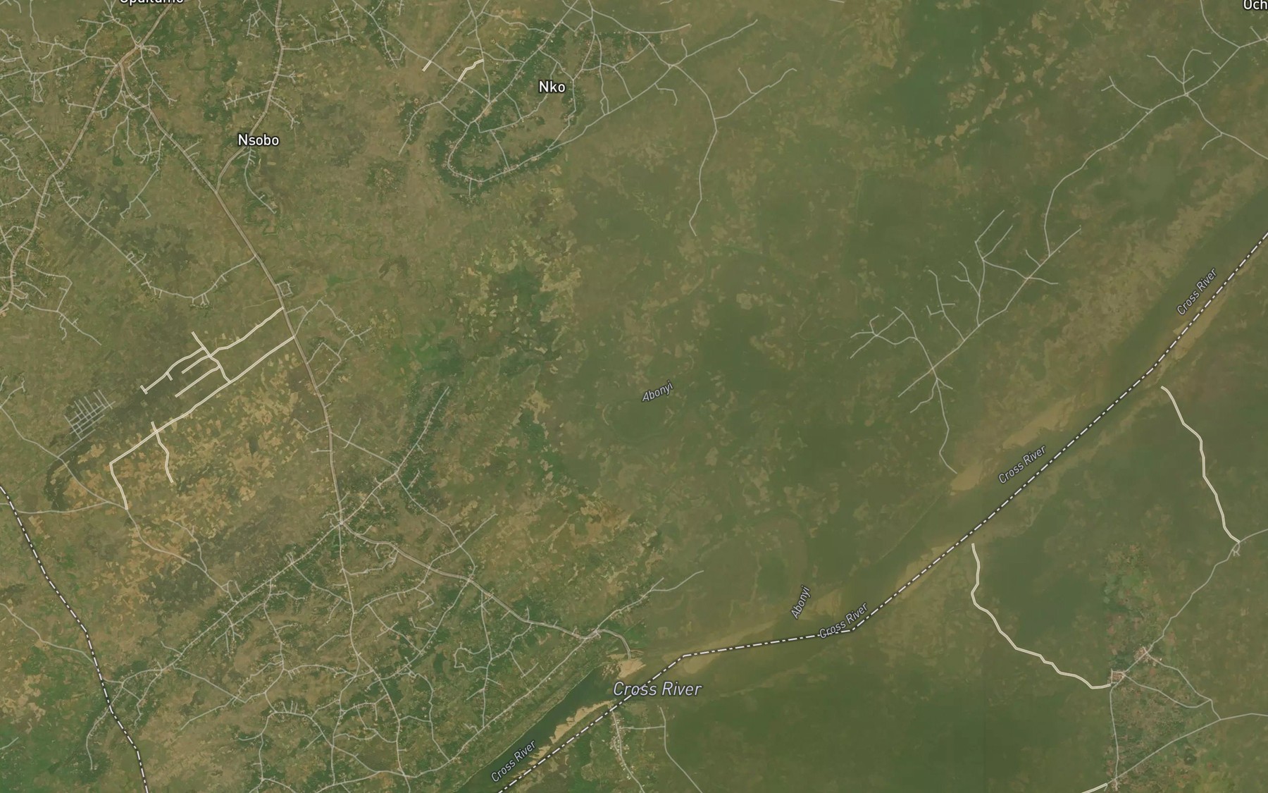 Satellite map of the Oyolo