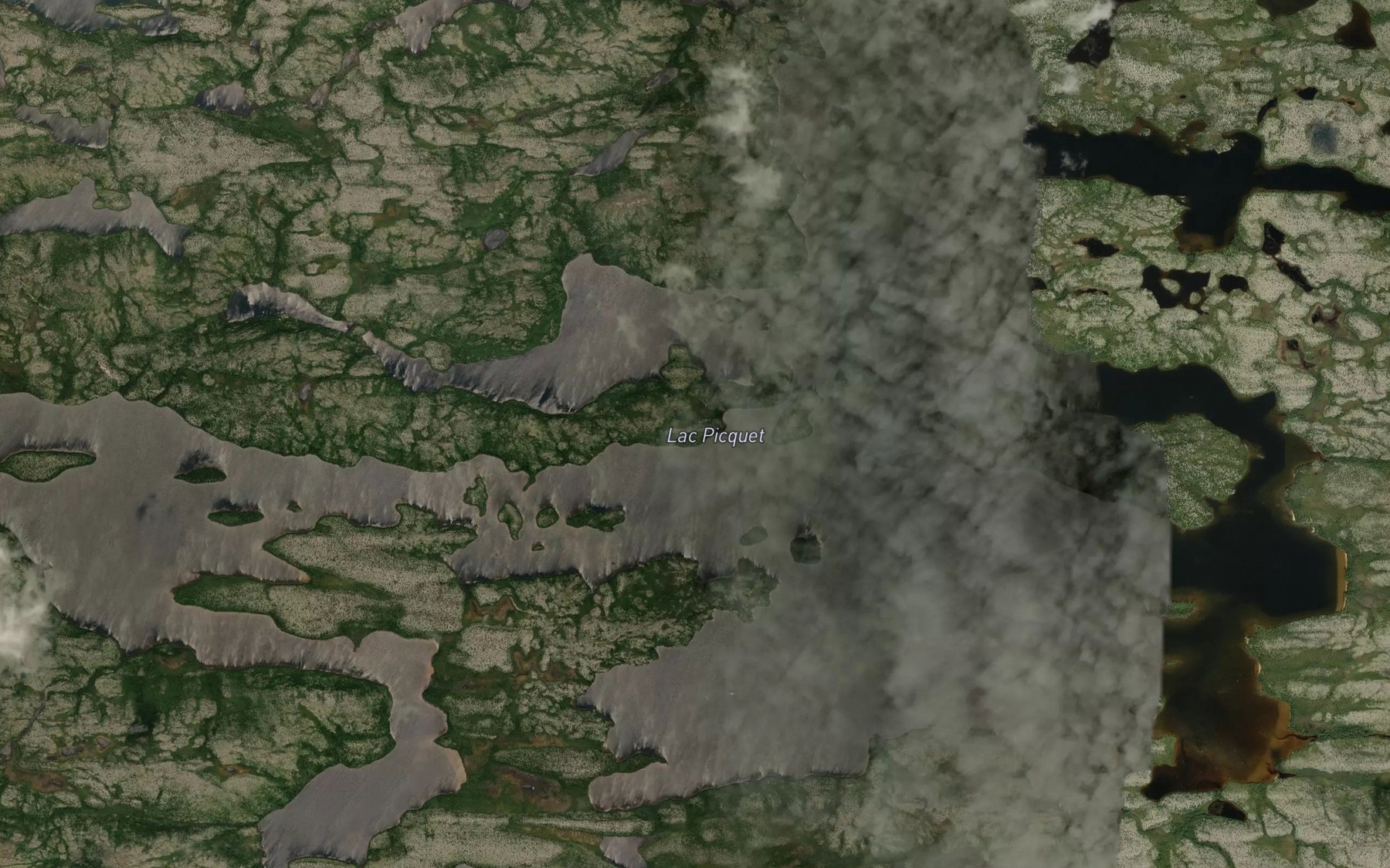 Satellite map of the Lac Picquet