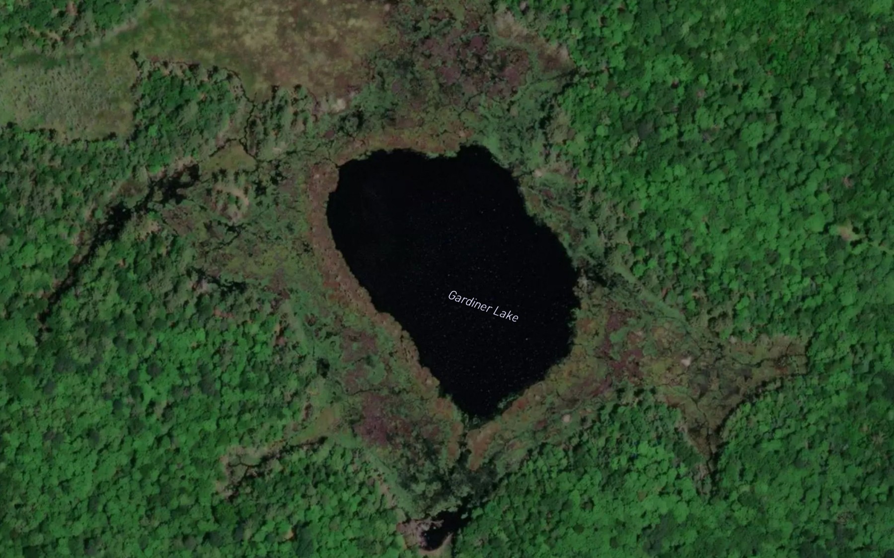 Satellite map of the Gardiner Lake