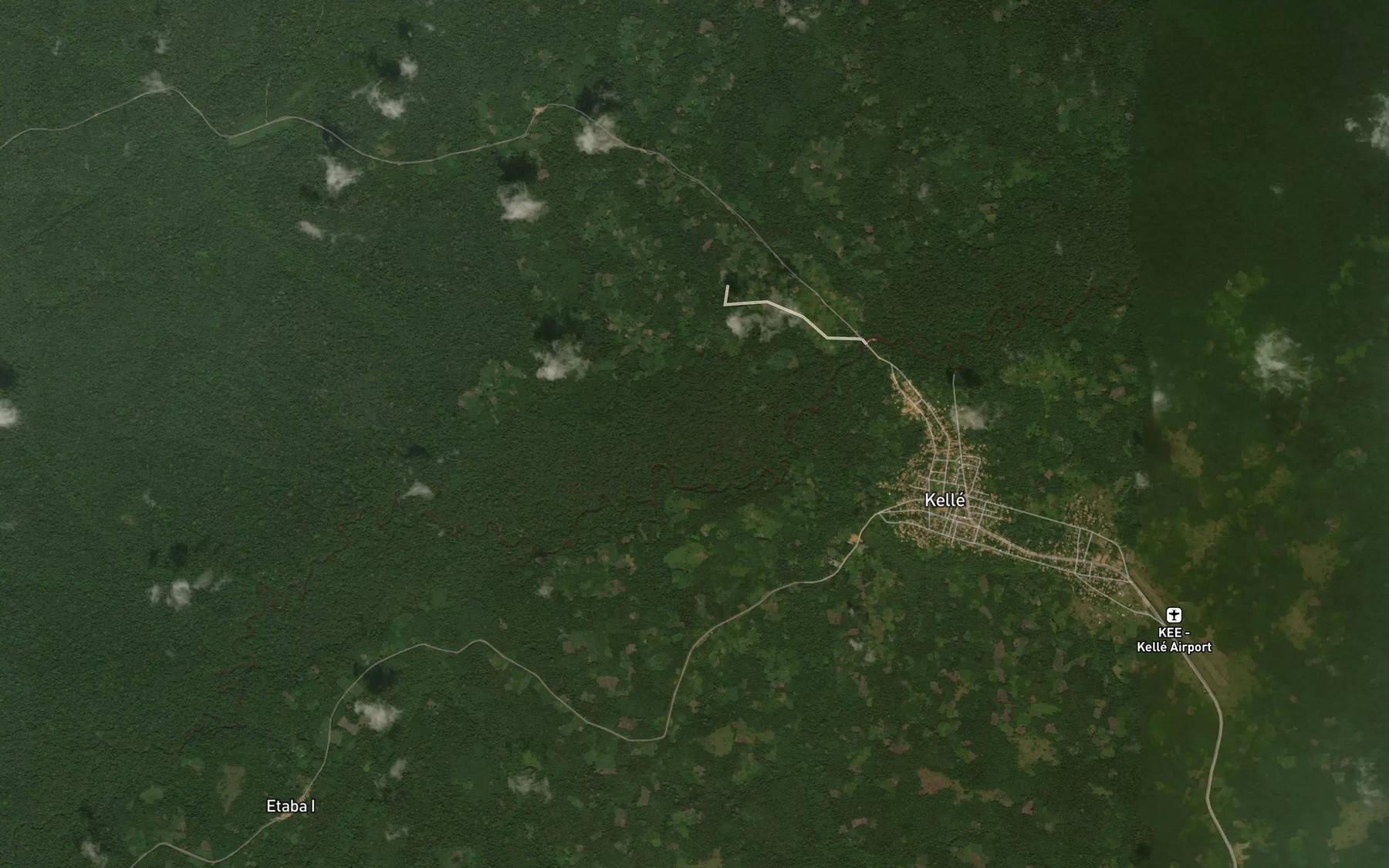 Satellite map of the Aniyou