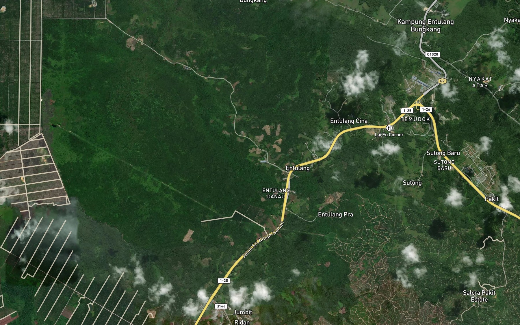 Satellite map of the Sungai Sutong