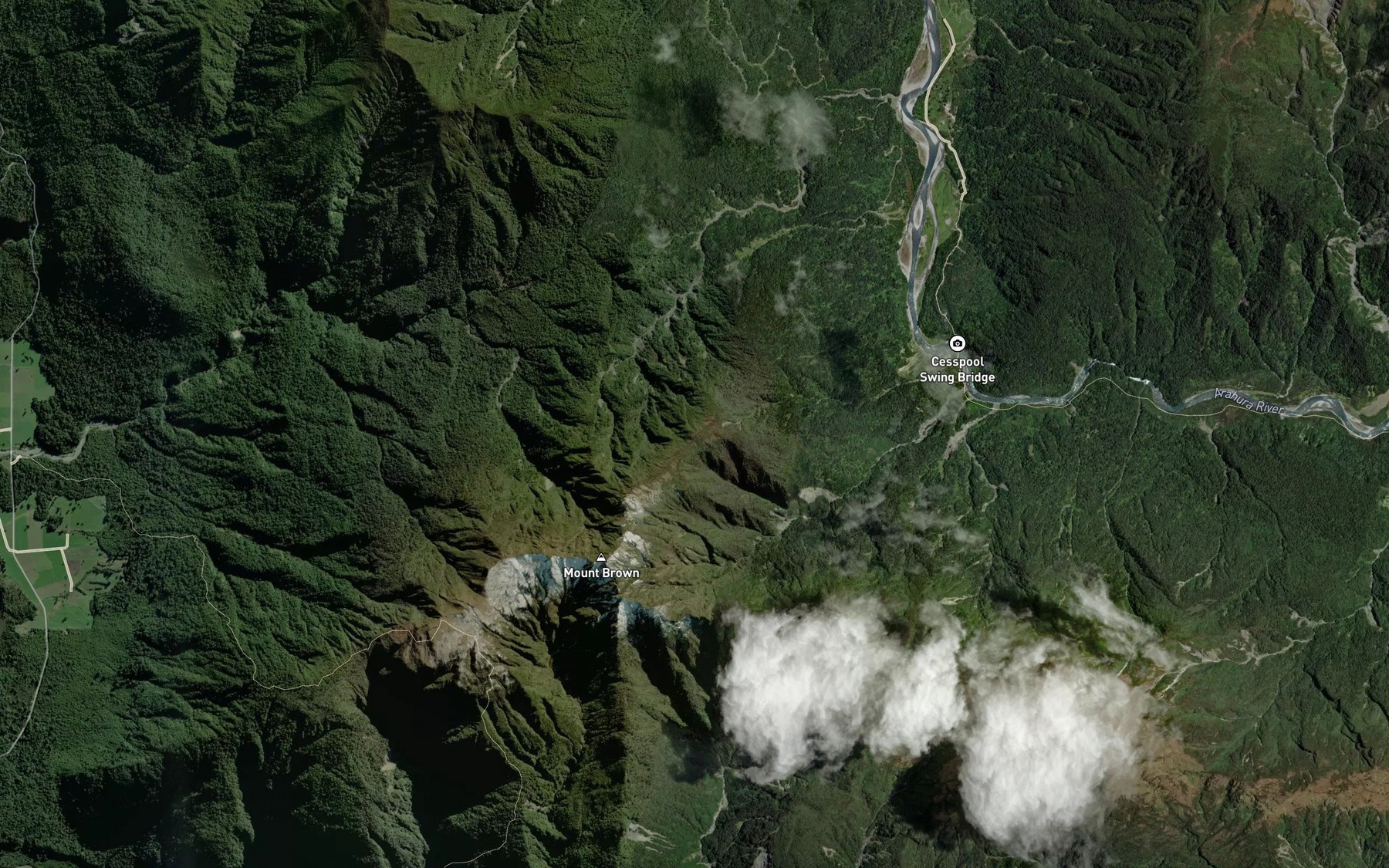 Satellite map of the Brentnall Creek