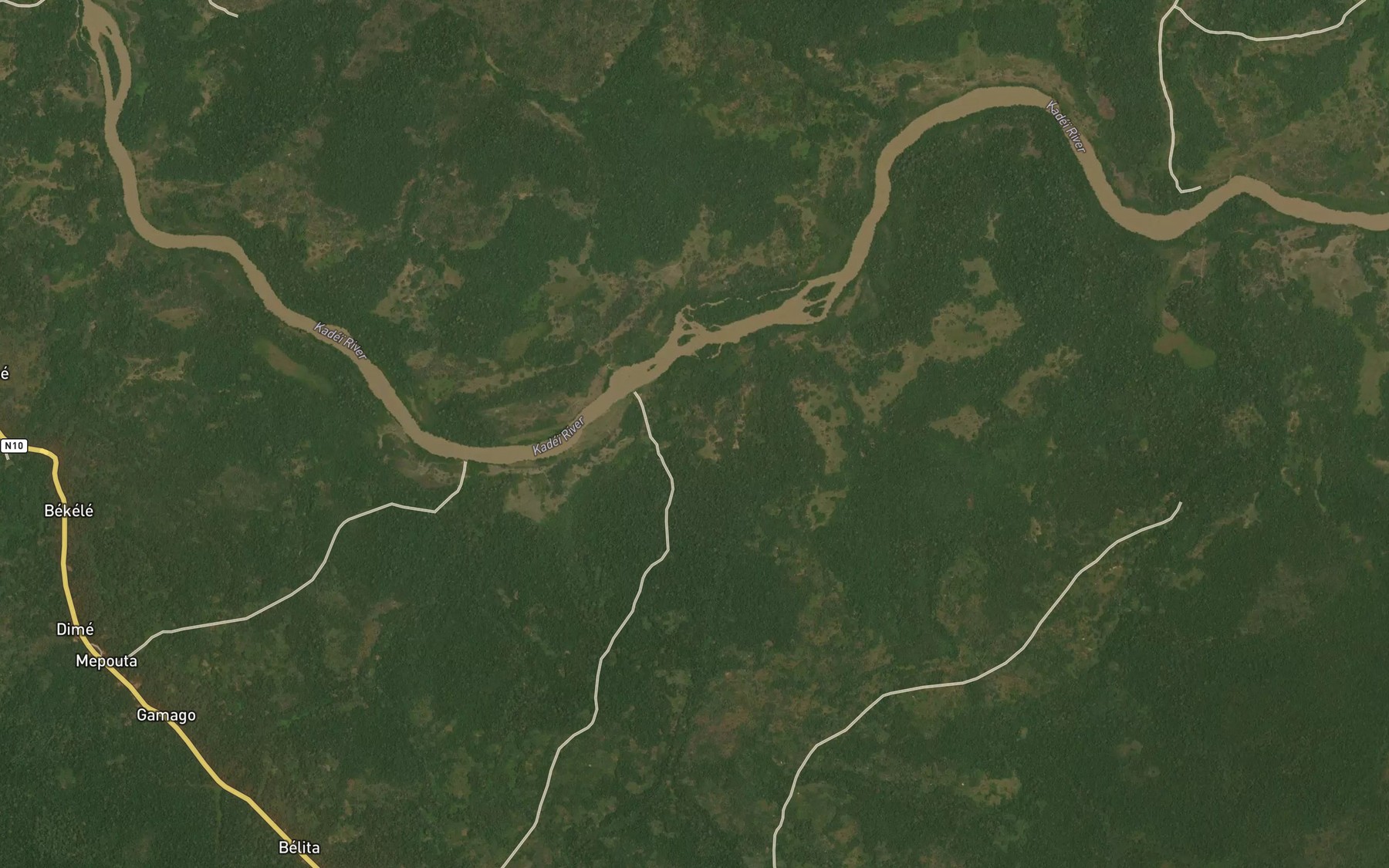 Satellite map of the Mbele