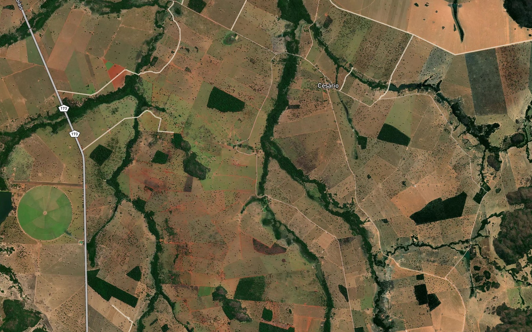 Satellite map of the Corrego Cerradinho