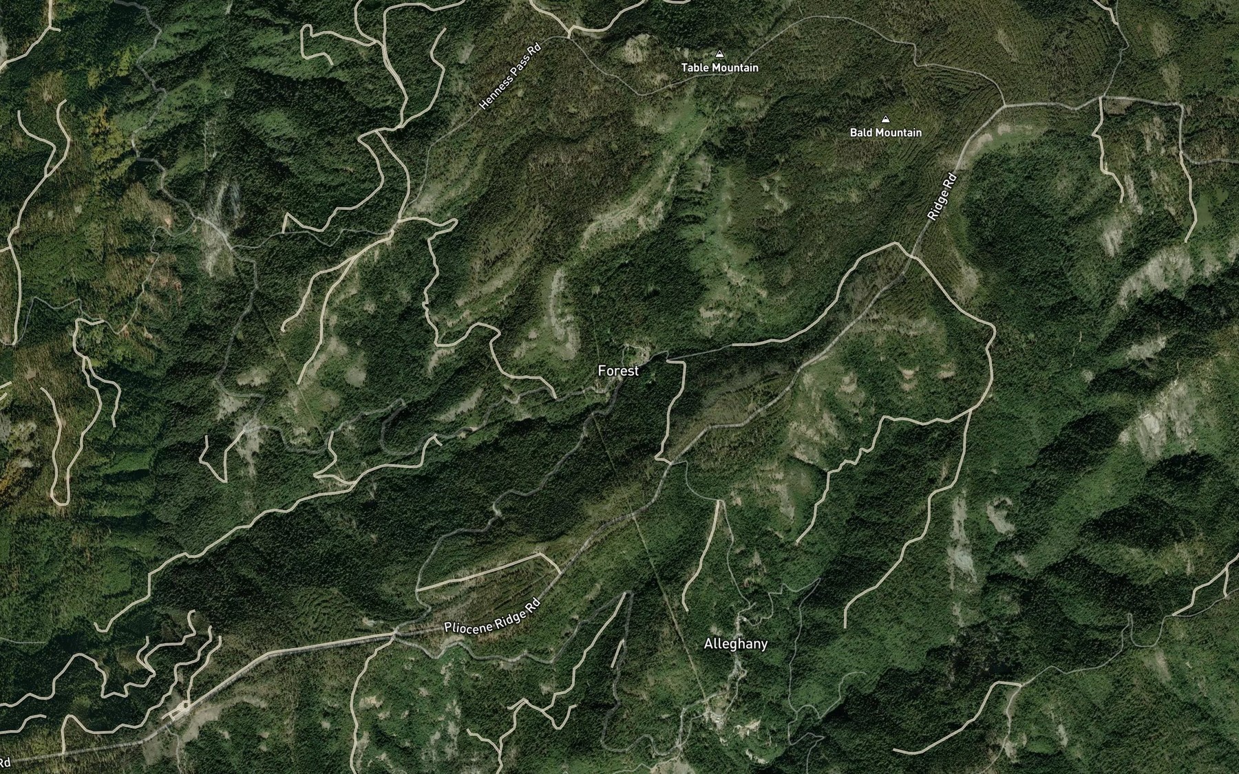 Satellite map of the South Fork Oregon Creek