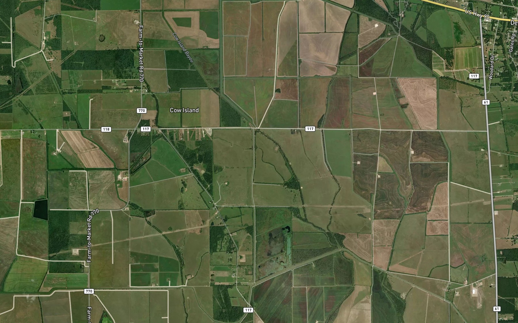 Satellite map of the George W Maxwell Reservoir