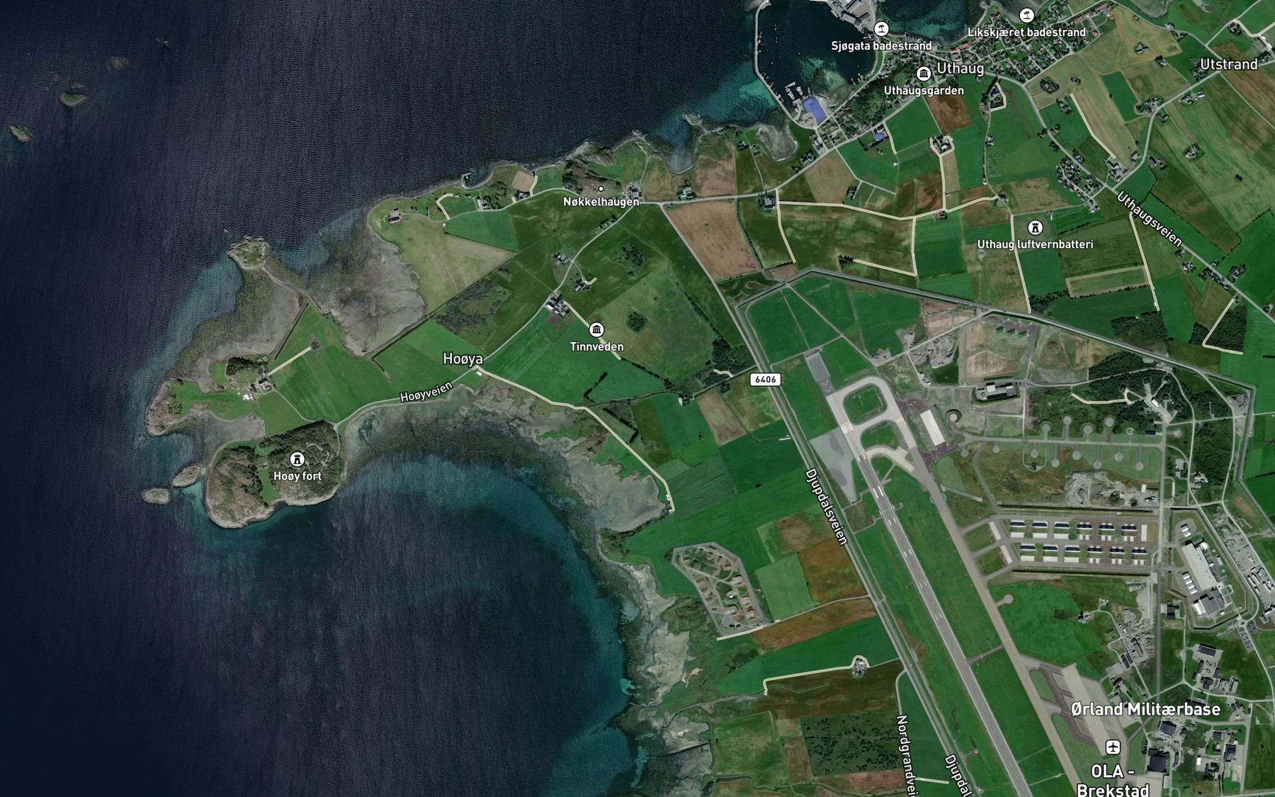 Satellite map of the Leirbekken