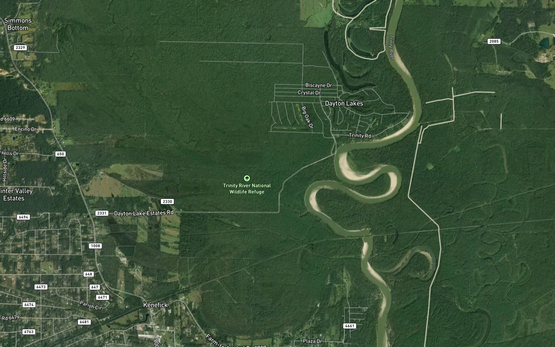 Satellite map of the Long John Creek