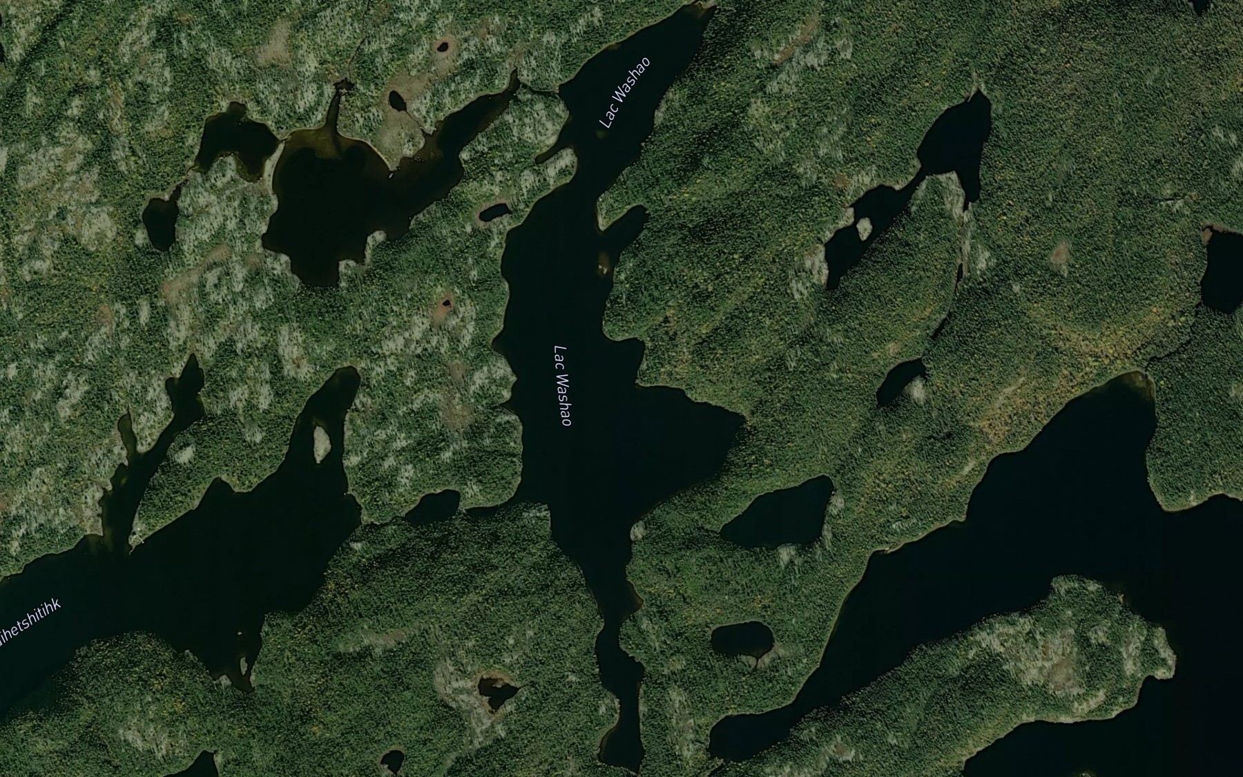 Satellite map of the Lac Washao