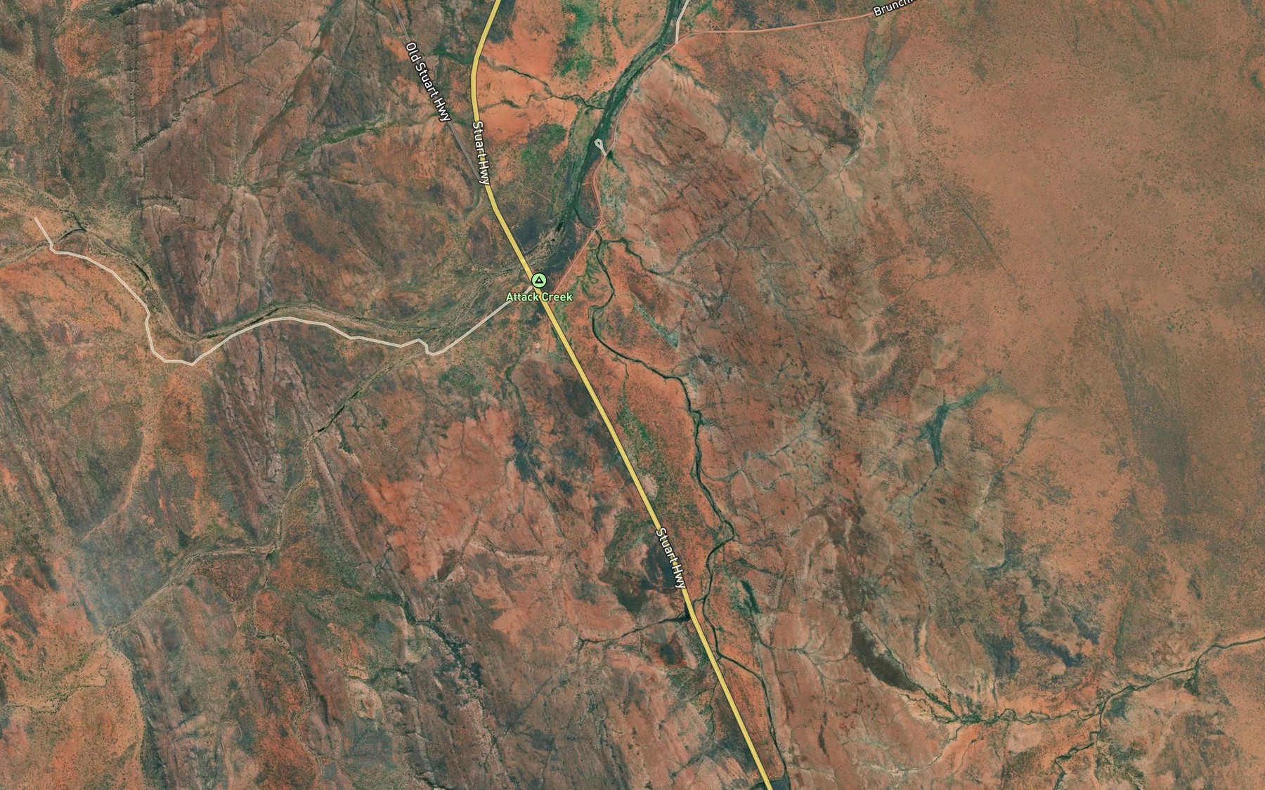 Satellite map of the Blanche Creek