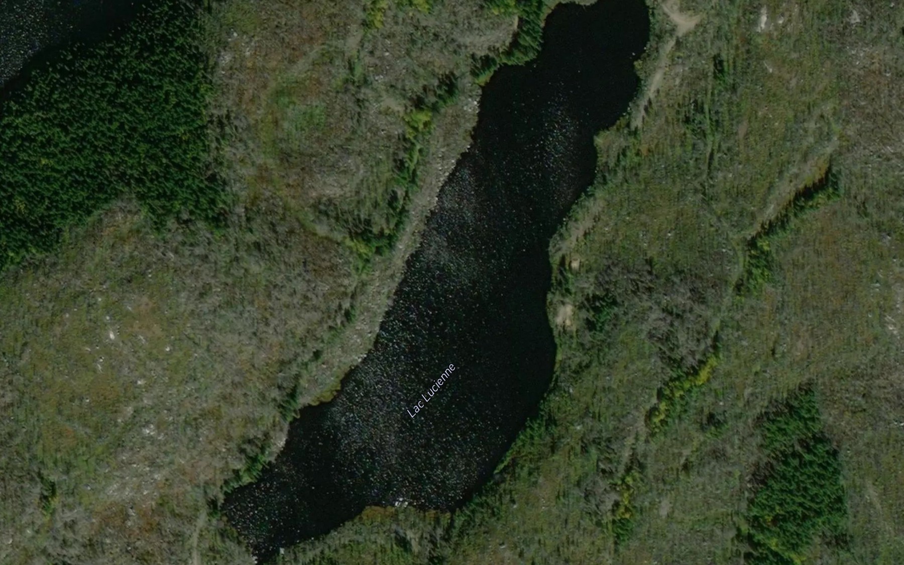 Satellite map of the Lac Lucienne