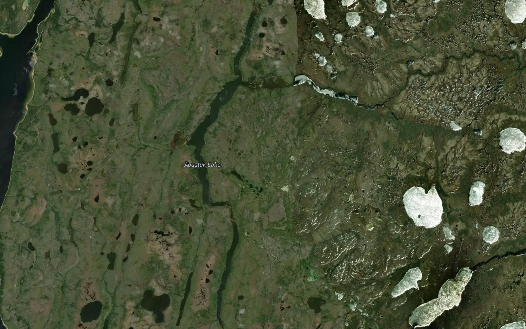 Satellite map of the Aquatuk Lake