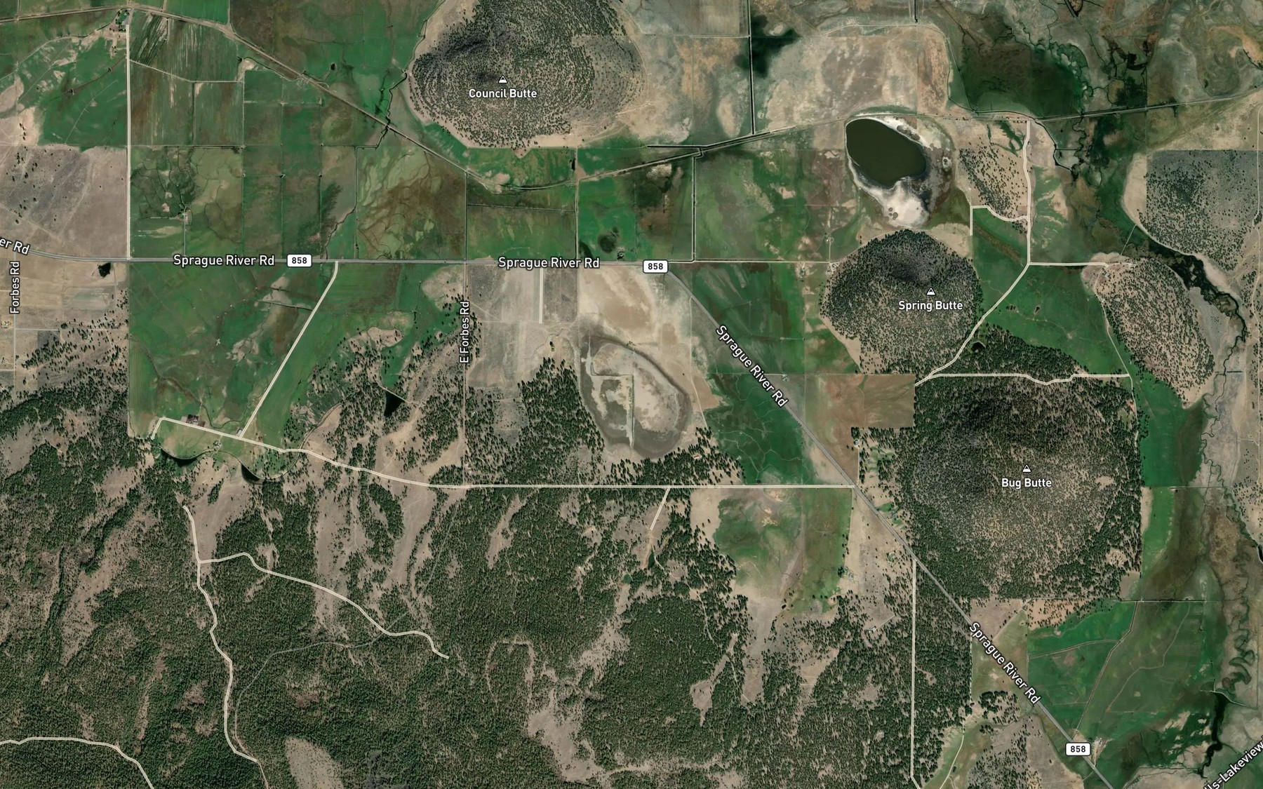 Satellite map of the Muckney Lake