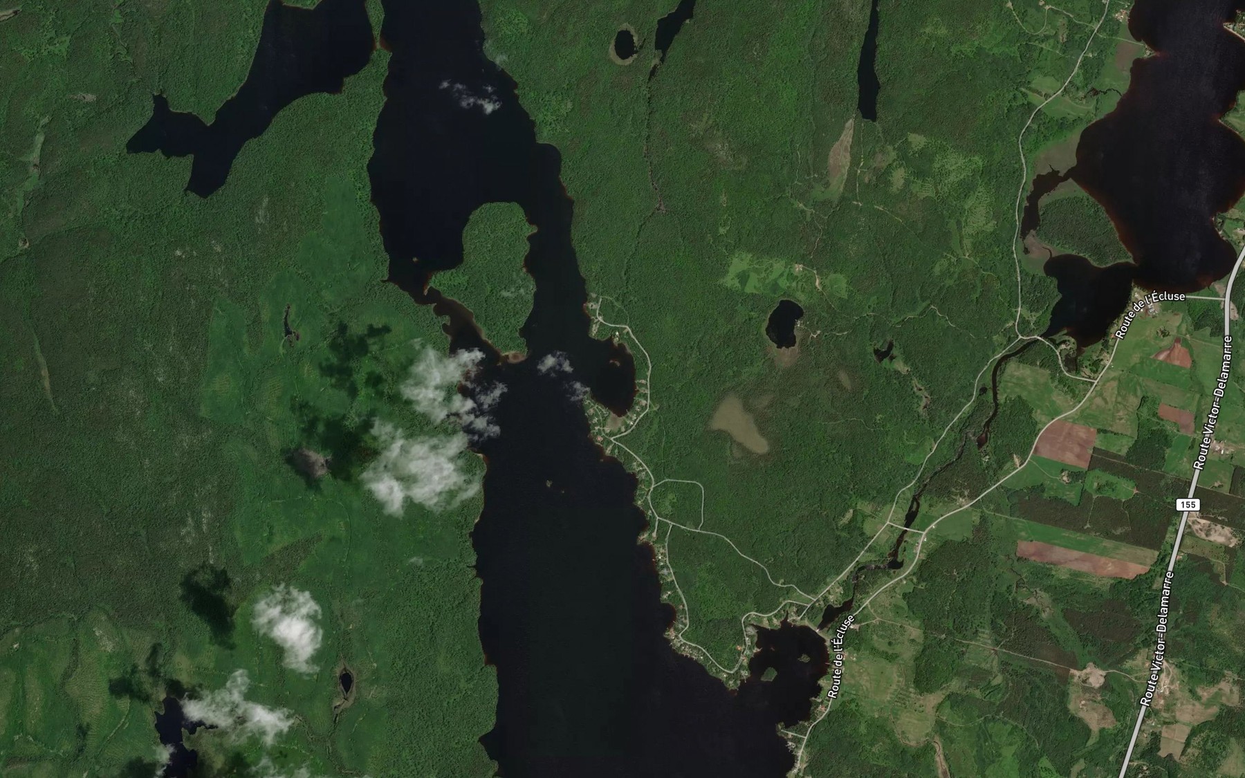 Satellite map of the Baie de la Vache