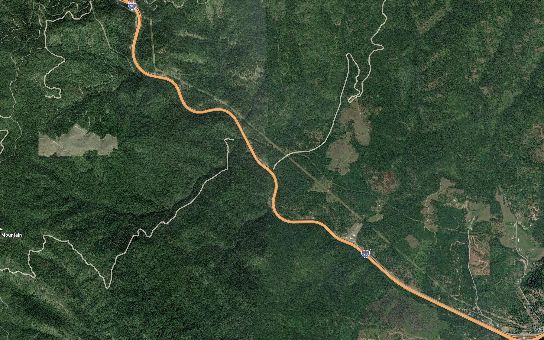 Satellite map of the Mason Creek
