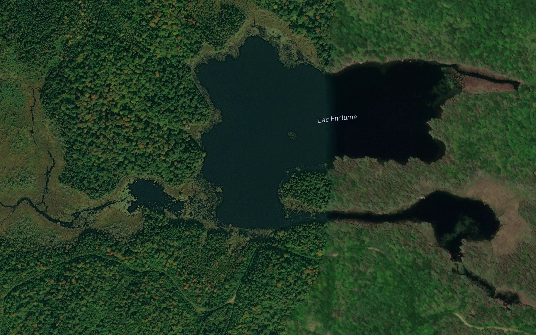 Satellite map of the Lac Enclume