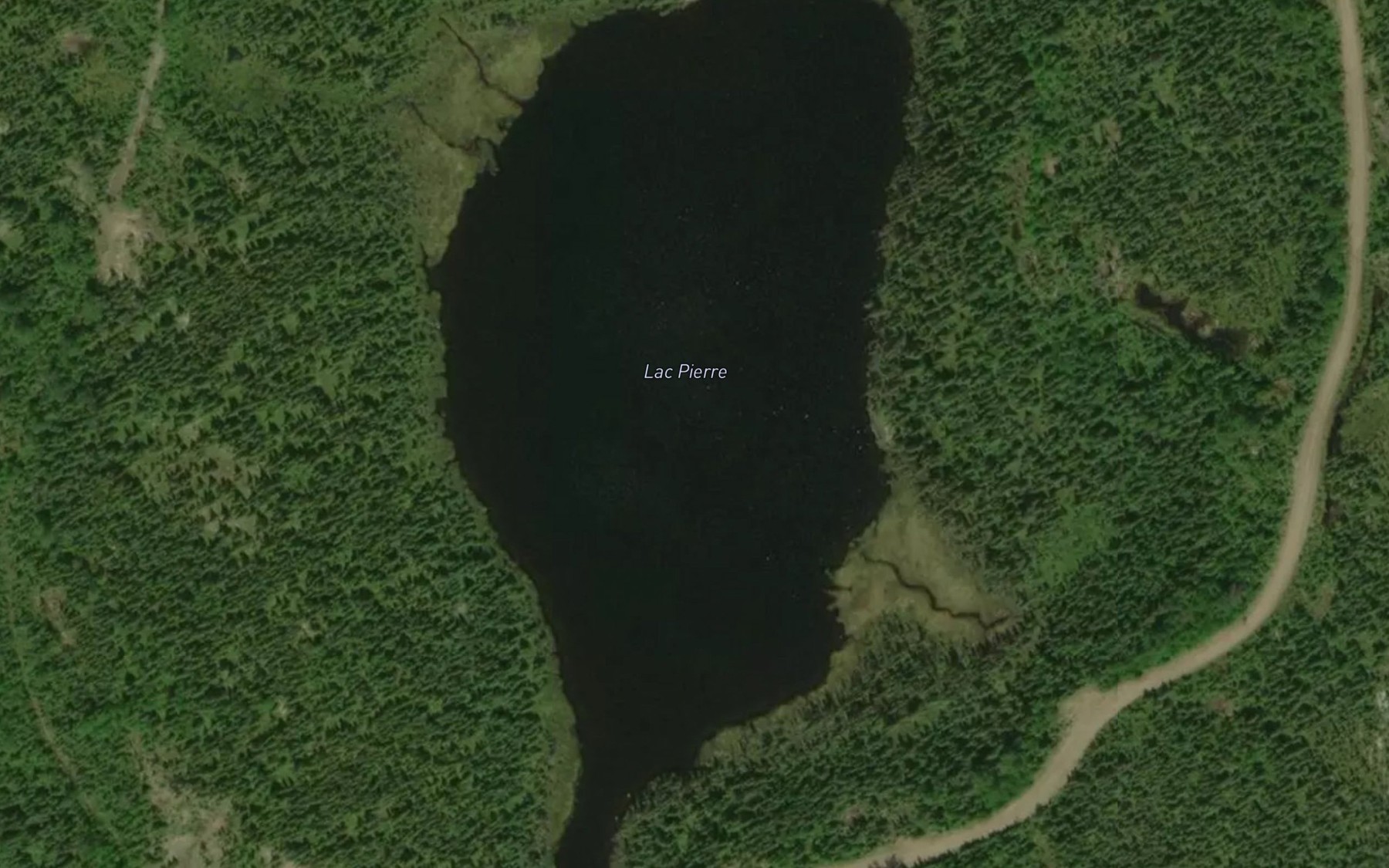 Satellite map of the Lac Pierre