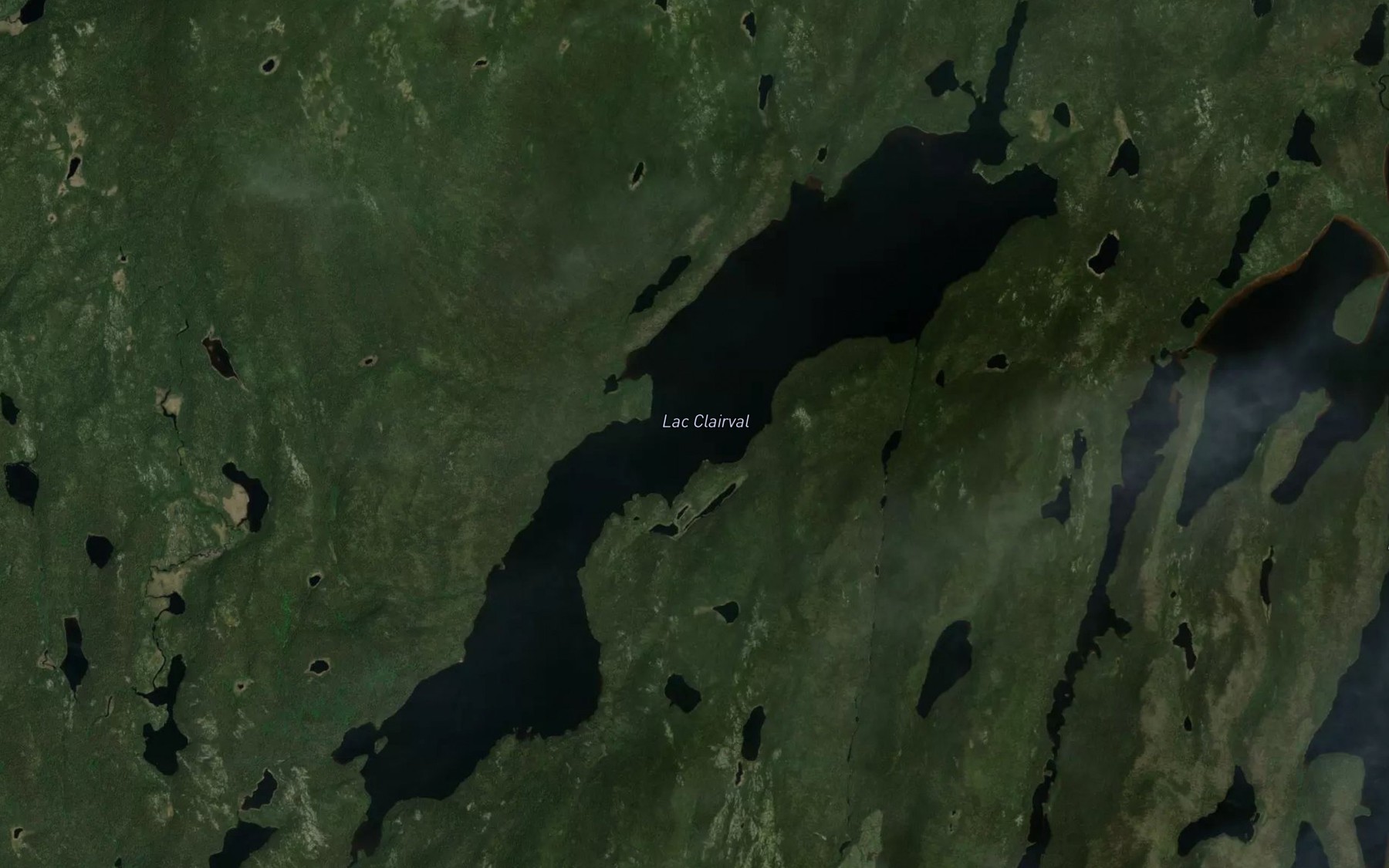 Satellite map of the Lac Clairval