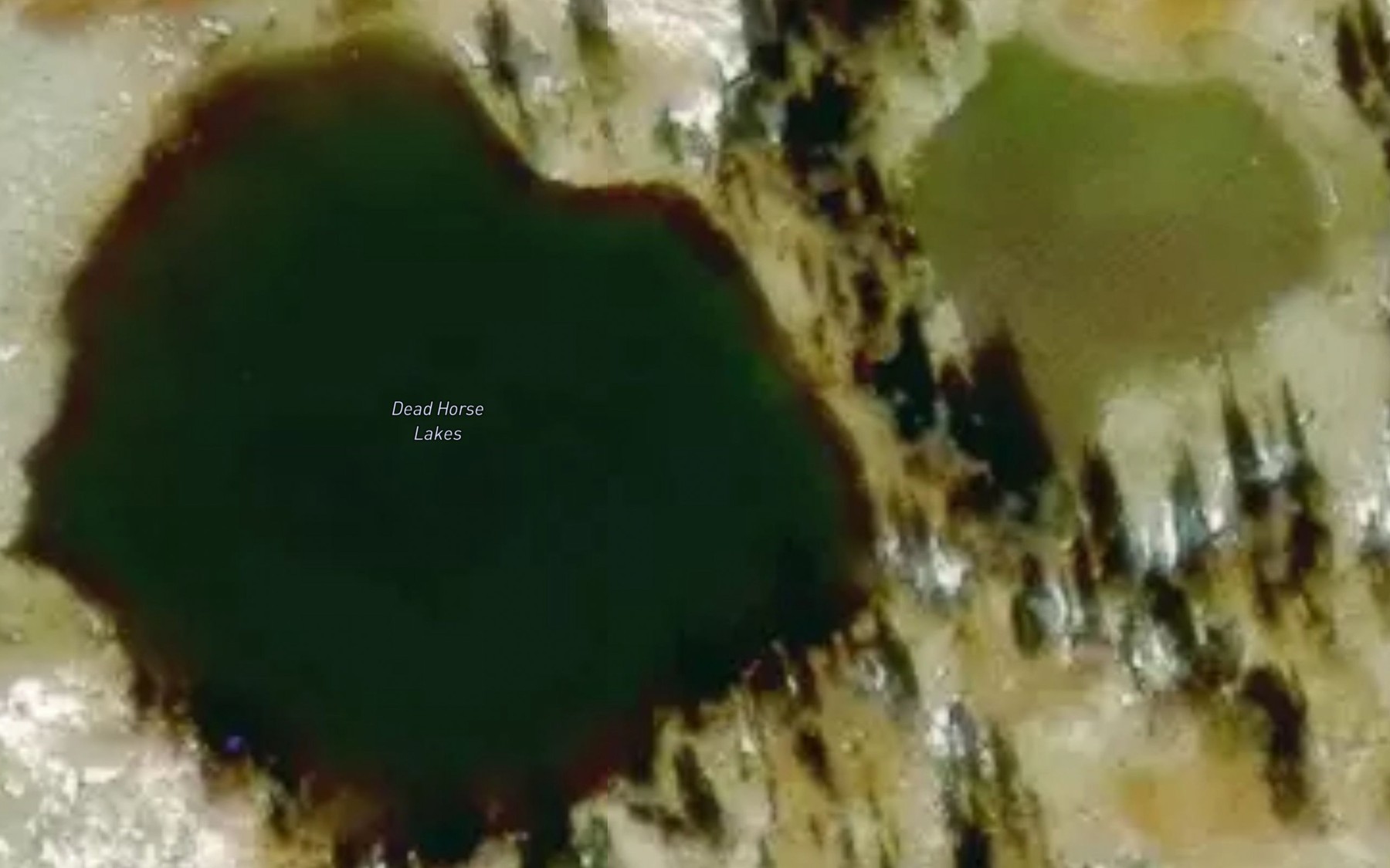 Satellite map of the Dead Horse Lakes