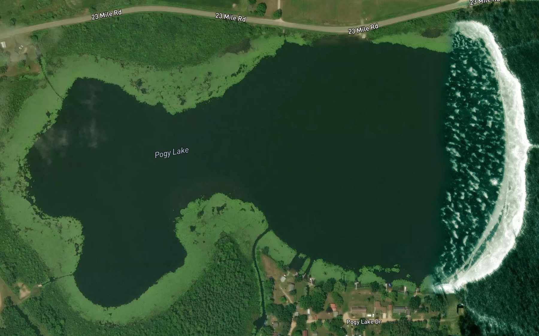 Satellite map of the Pogy Lake