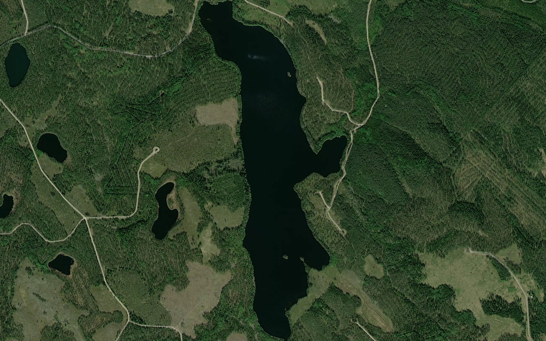Satellite map of the Ylimmainen Vuorijarvi
