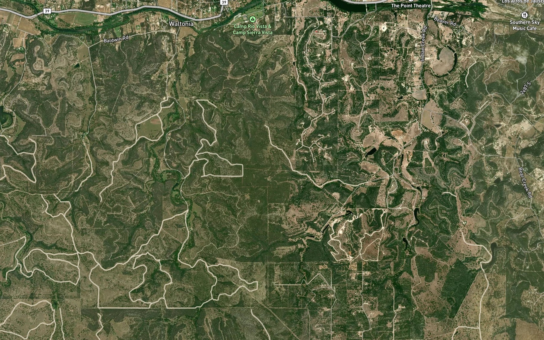 Satellite map of the Indian Springs