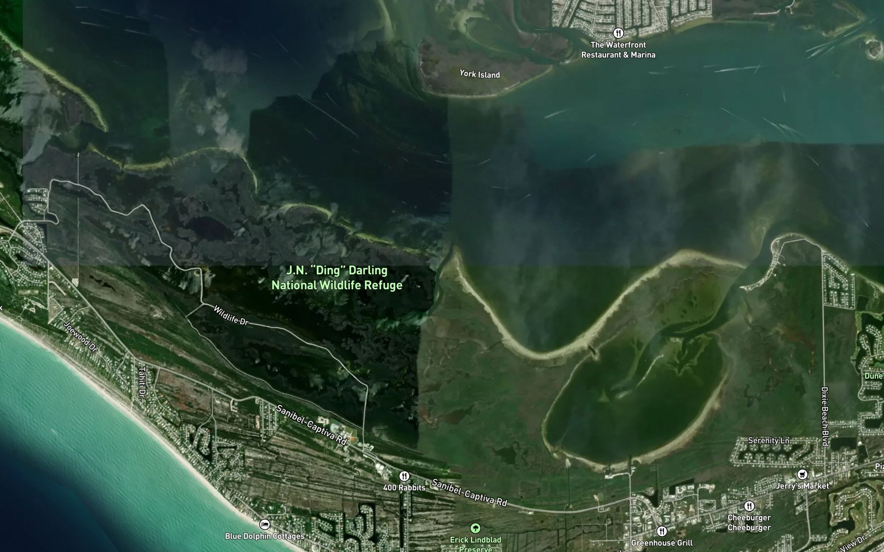 Satellite map of the McIntyre Creek