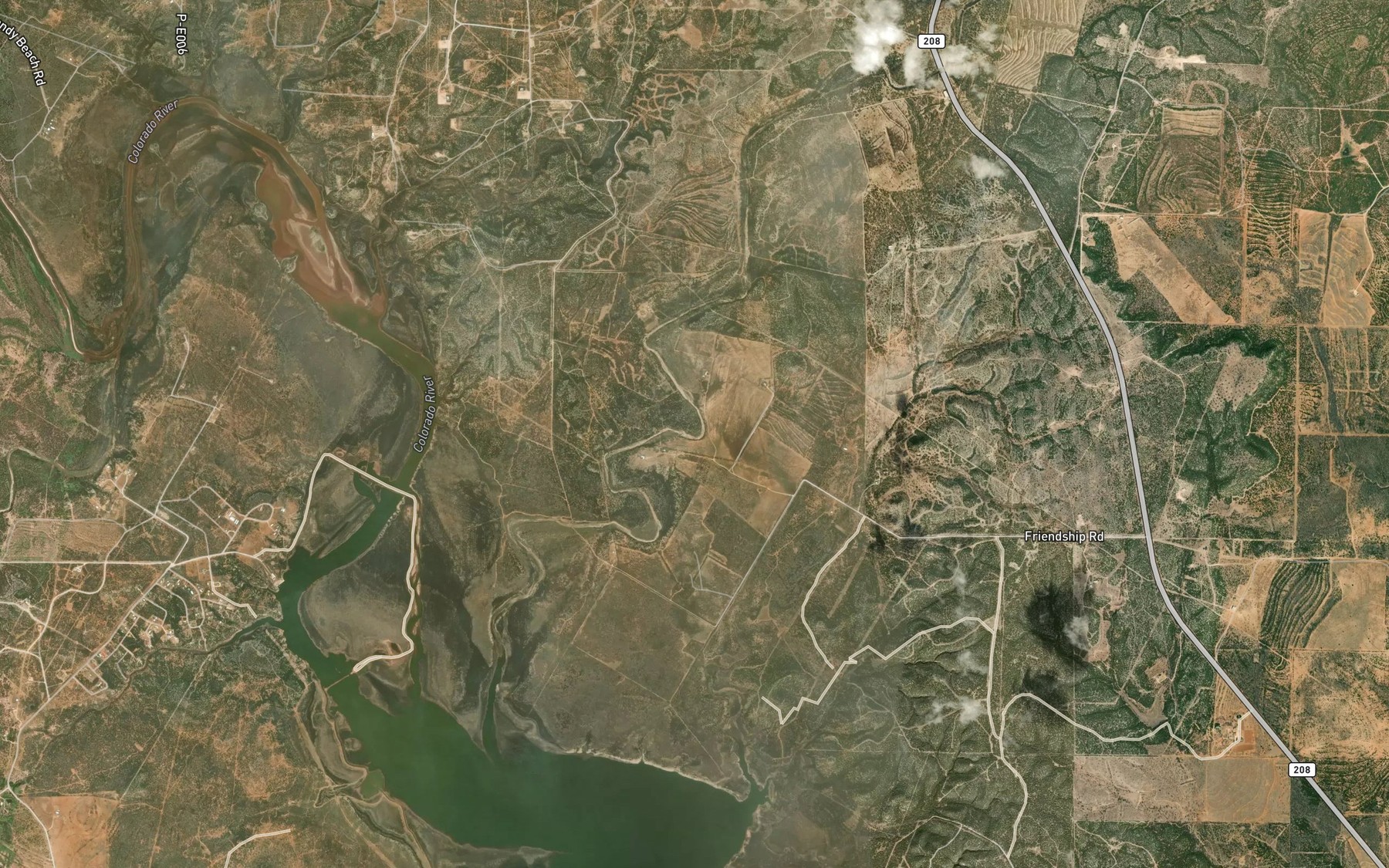 Satellite map of the Yellow Wolf Creek