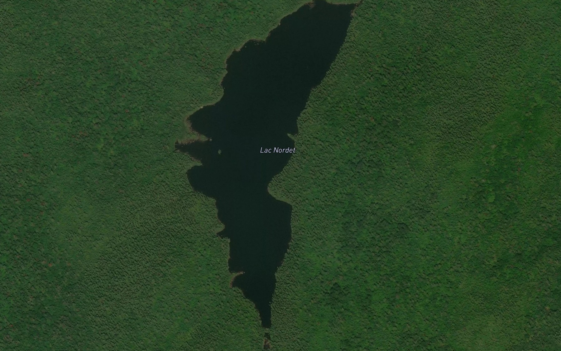 Satellite map of the Lac Nordet