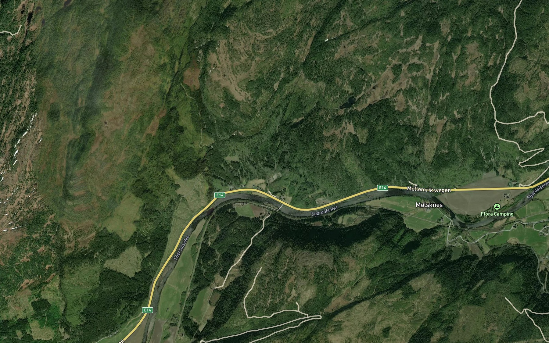 Satellite map of the Overkilbekken