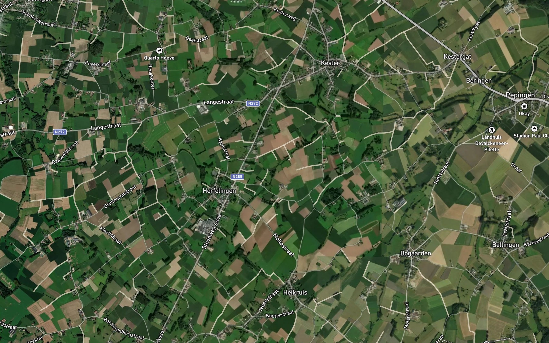 Satellite map of the Rosbeek