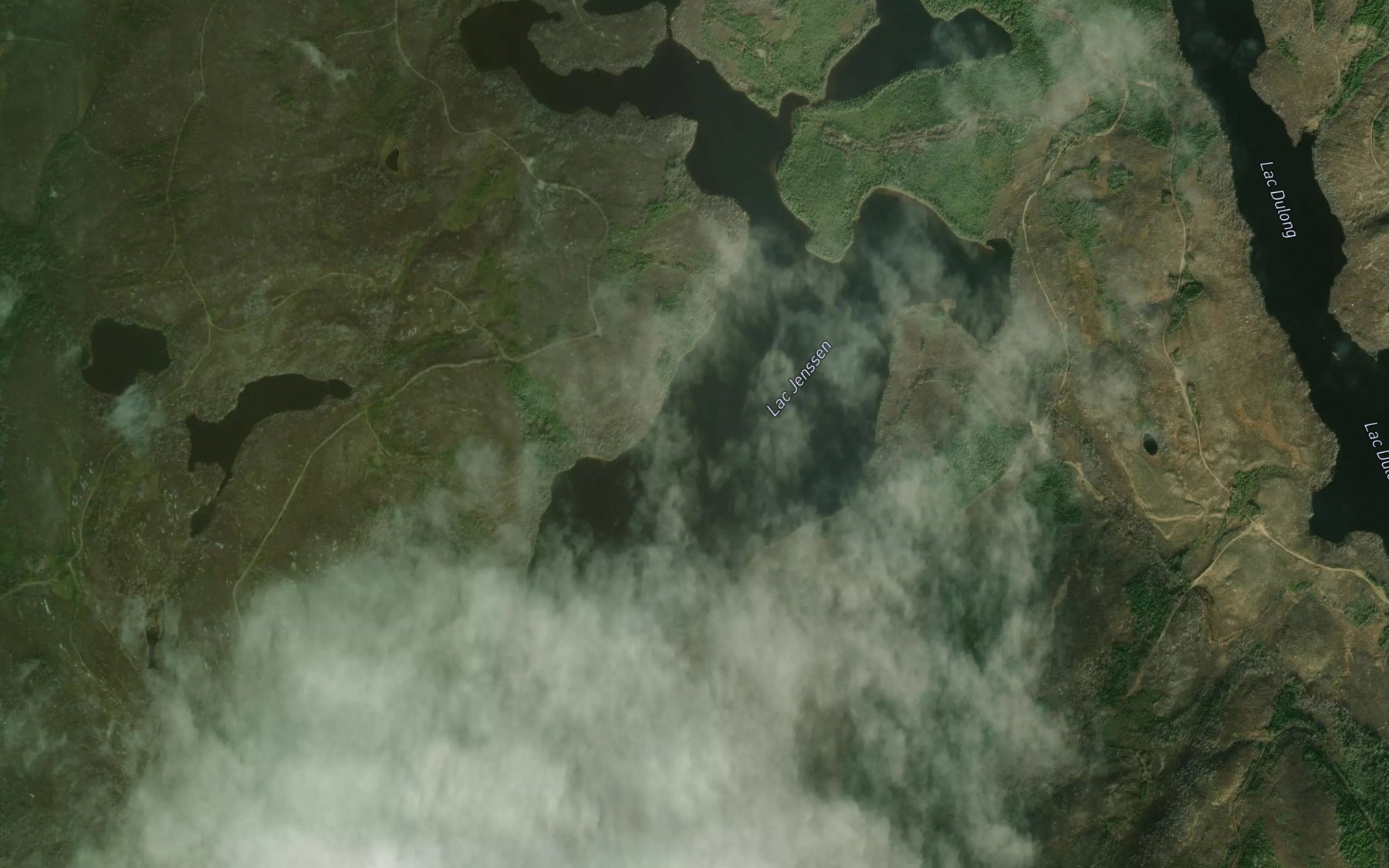 Satellite map of the Lac Jenssen
