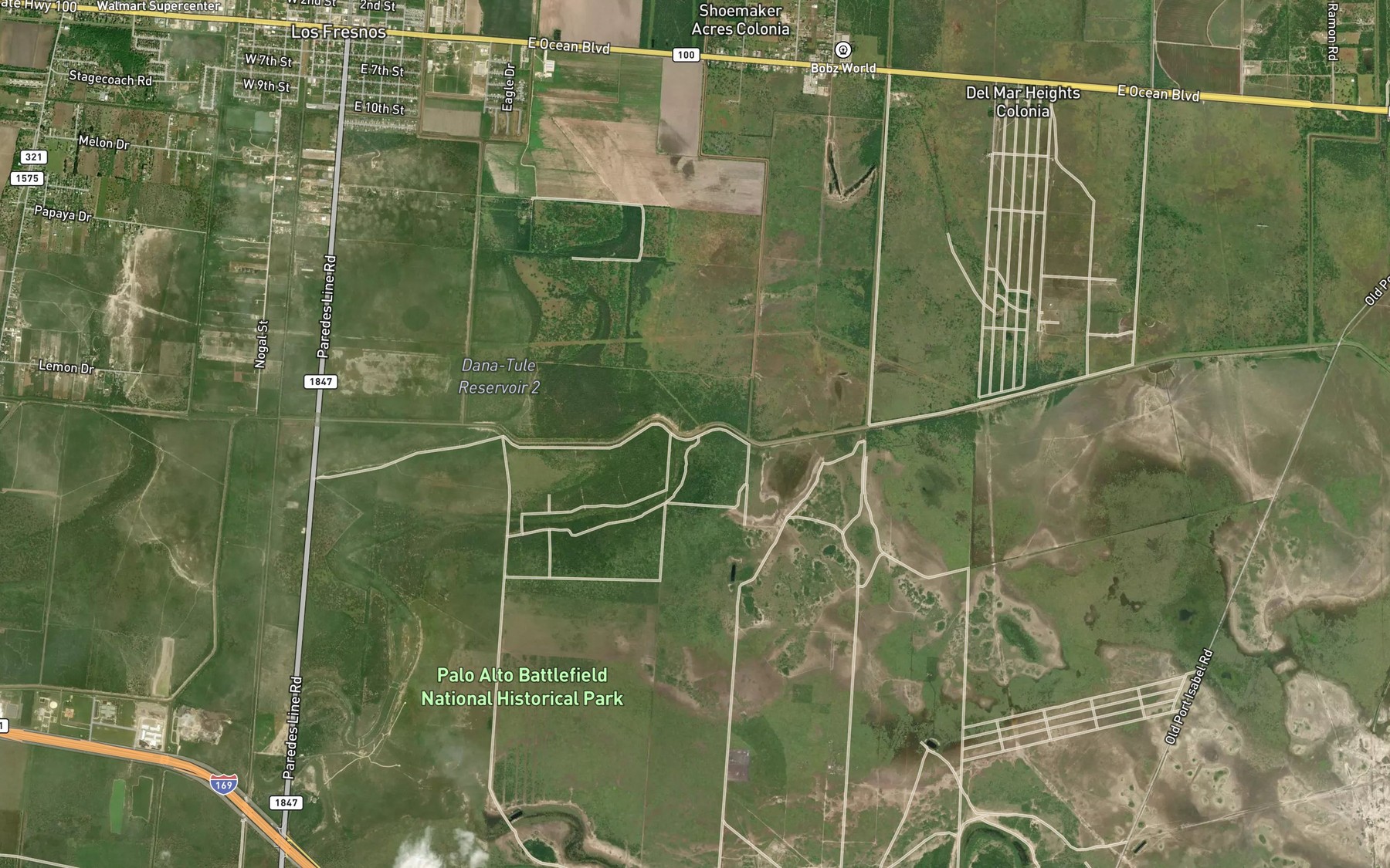 Satellite map of the Main Ditch Number Two