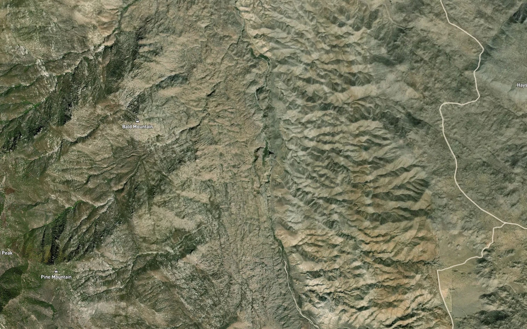 Satellite map of the Agua Bonita Spring