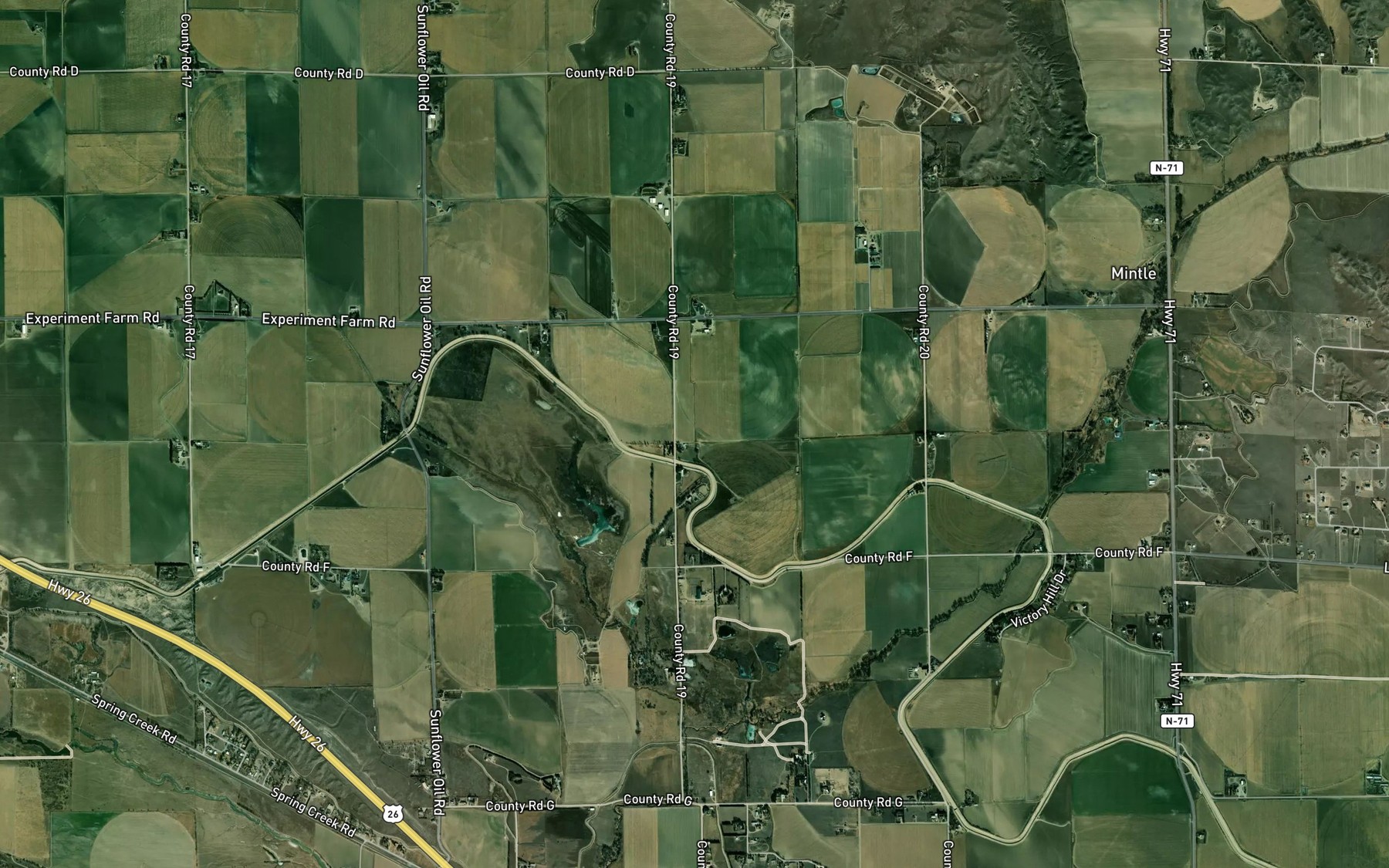 Satellite map of the Perry Drain