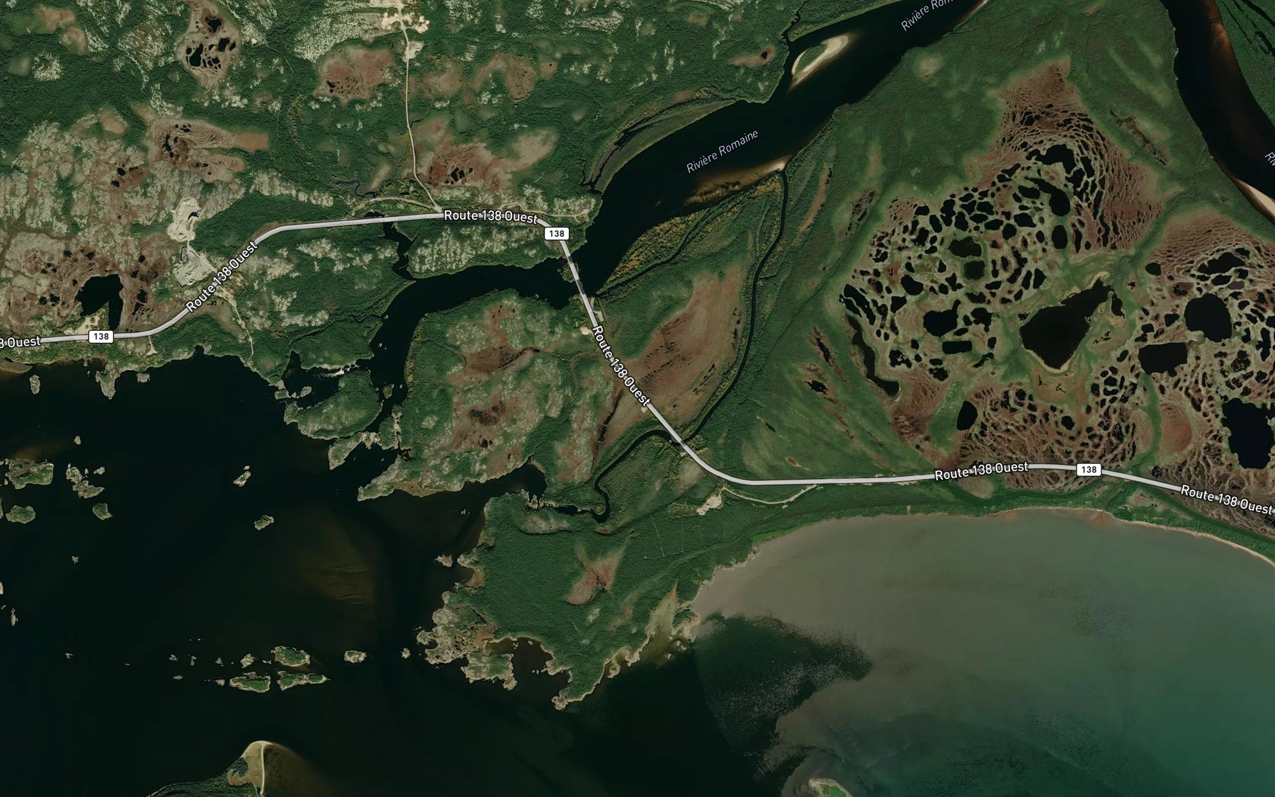 Satellite map of the Riviere Aisley