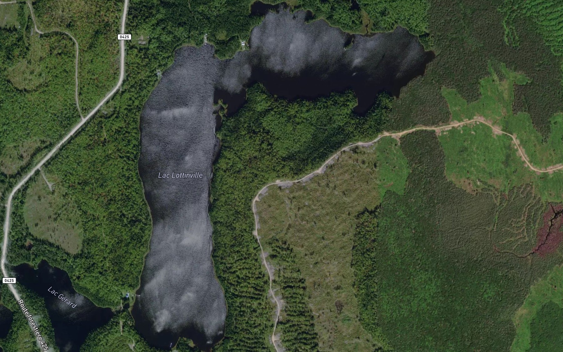 Satellite map of the Lac Lottinville