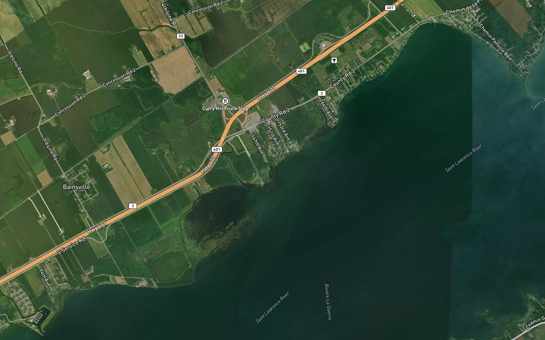 Satellite map of the Gunn Creek