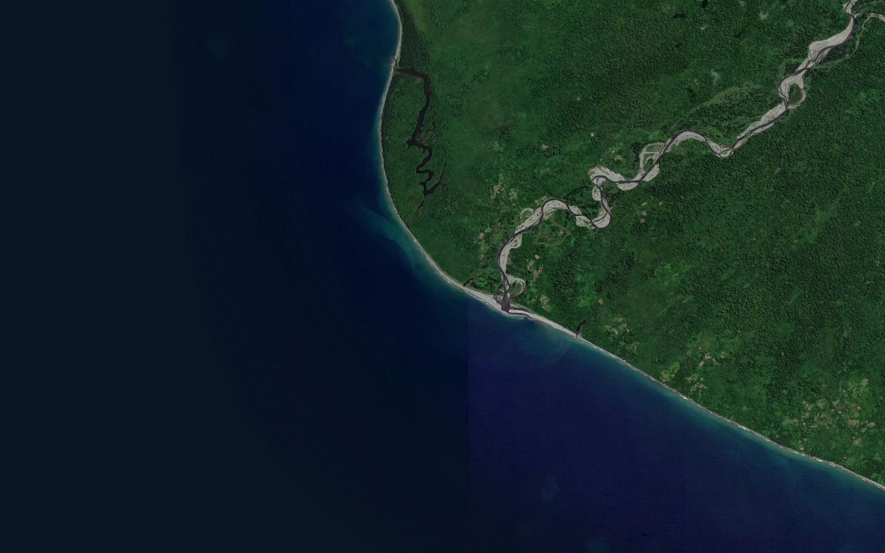 Satellite map of the Laruma River