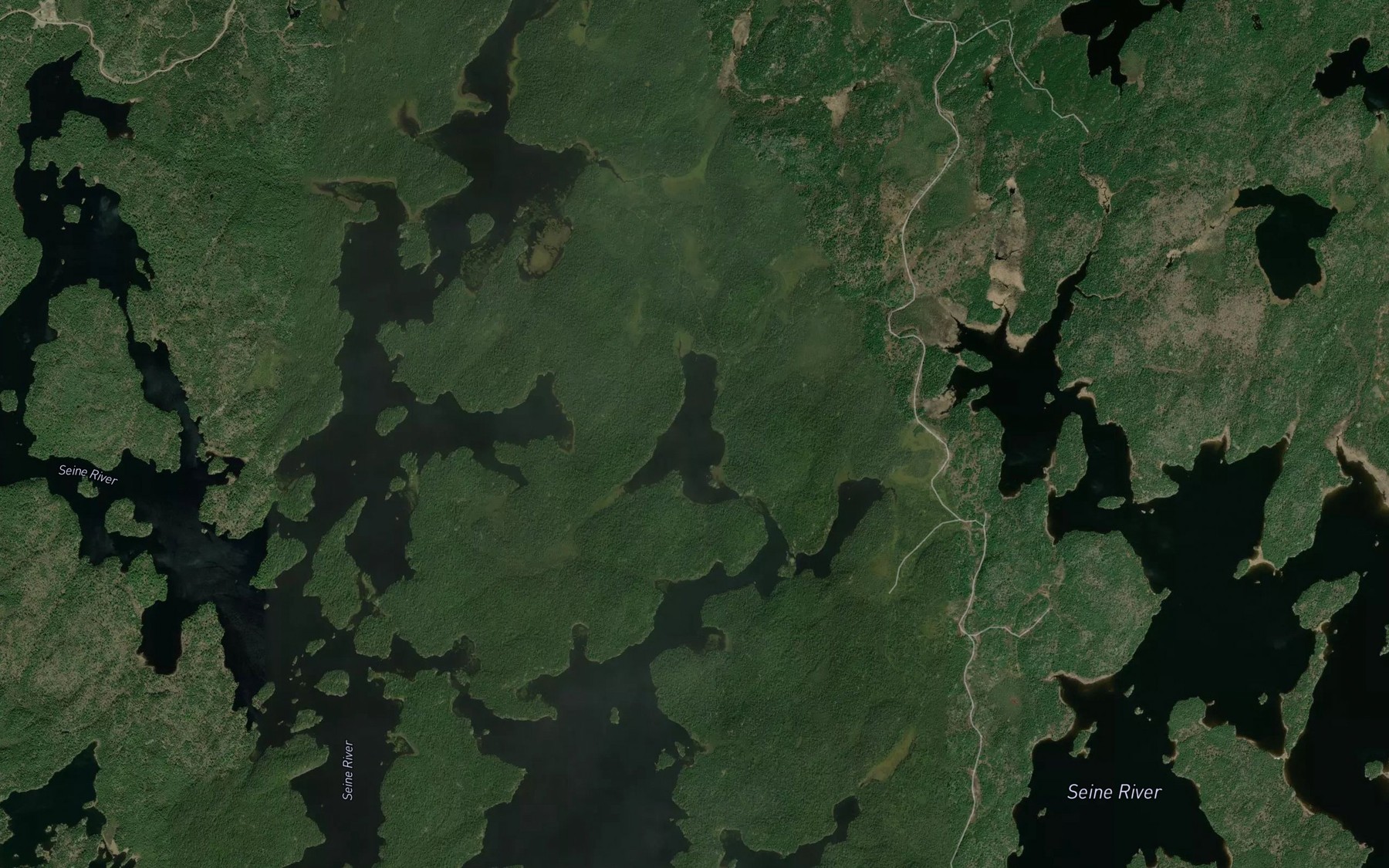 Satellite map of the Dunnet Lake