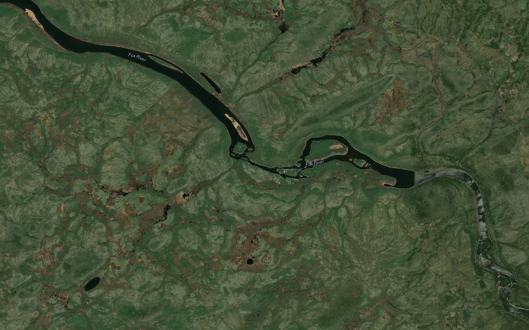 Satellite map of the Camp Rapids