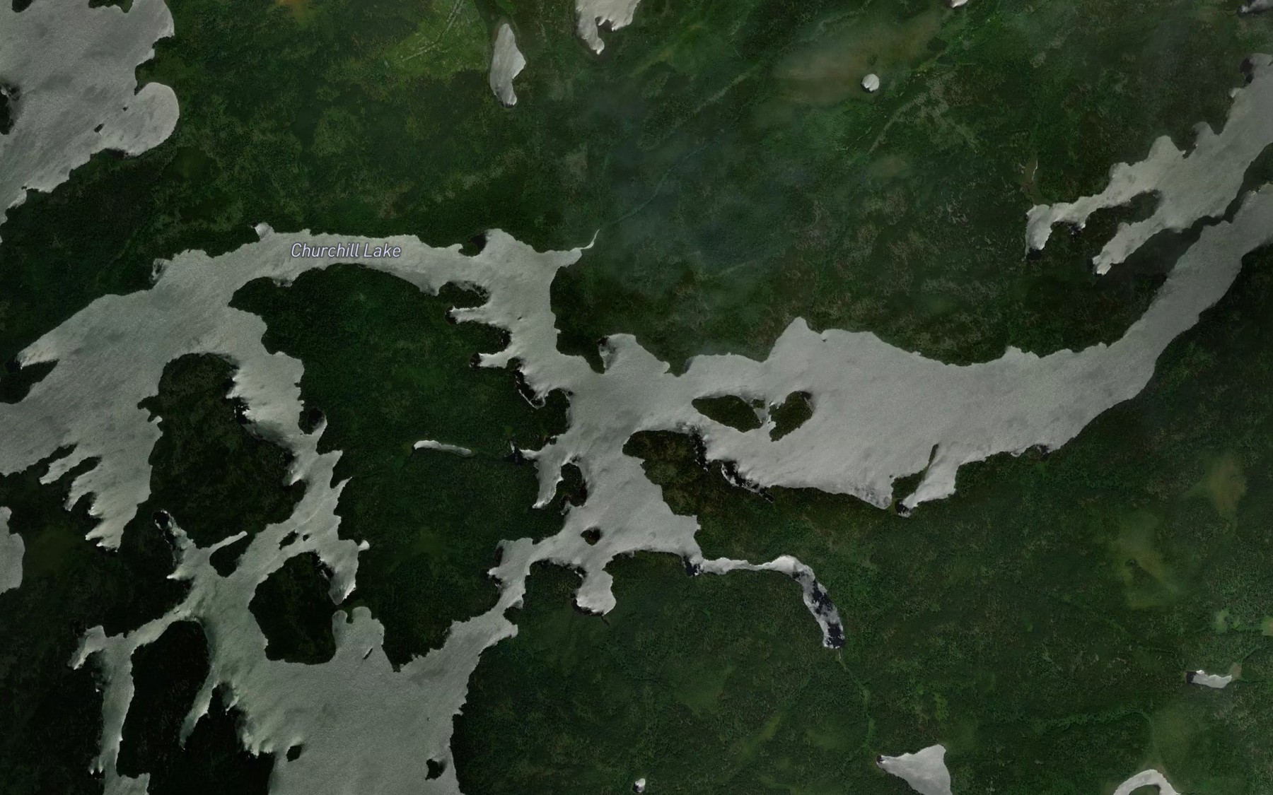 Satellite map of the Churchill Lake