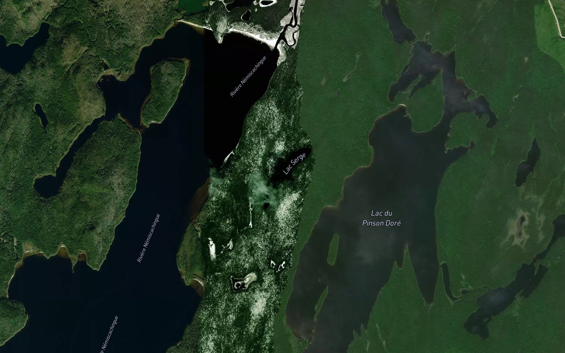 Satellite map of the Lac Serge