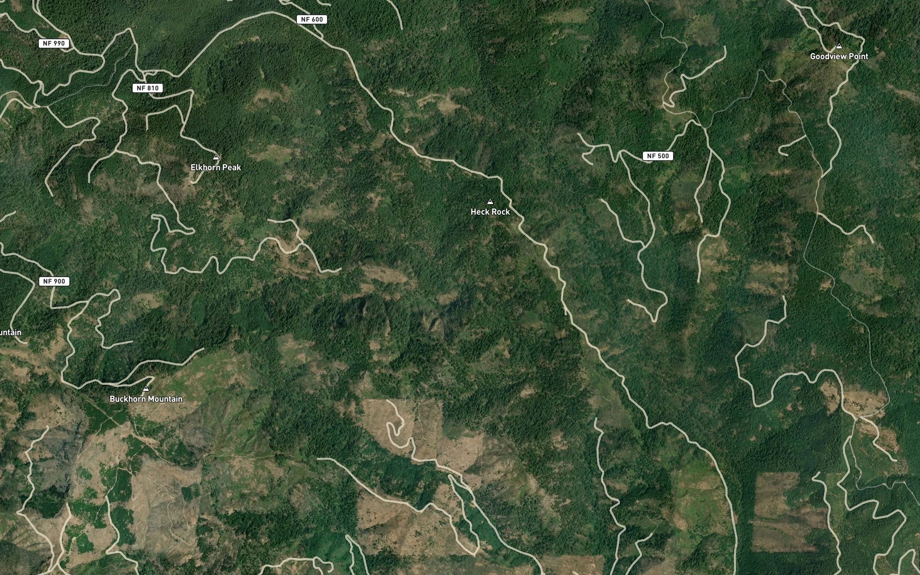 Satellite map of the Pelt Creek