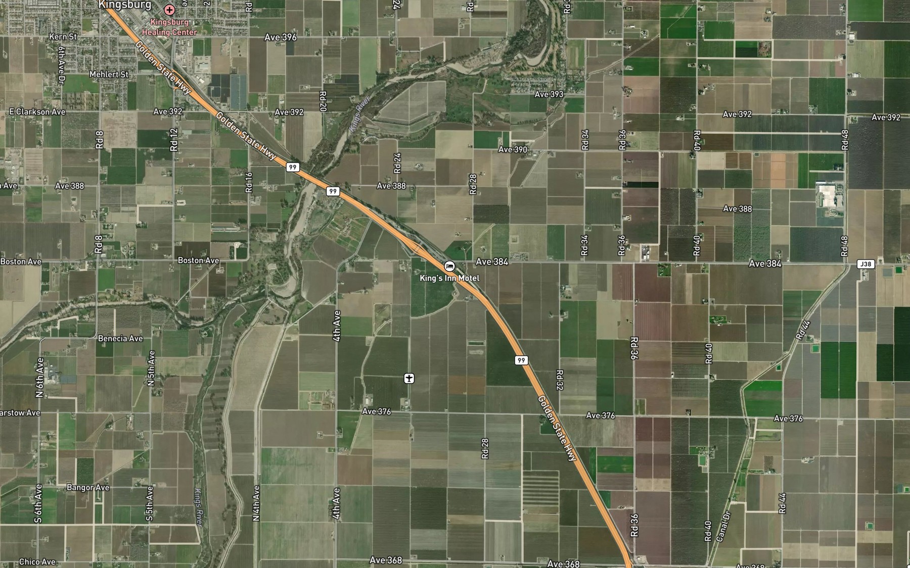 Satellite map of the McClanahan Ditch