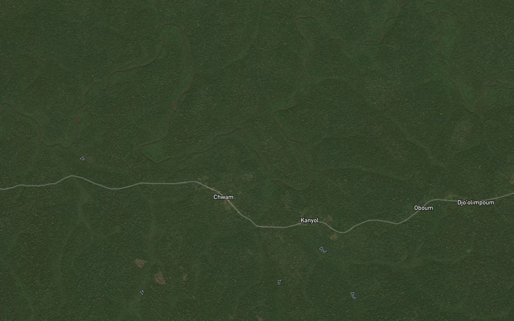 Satellite map of the Djuel
