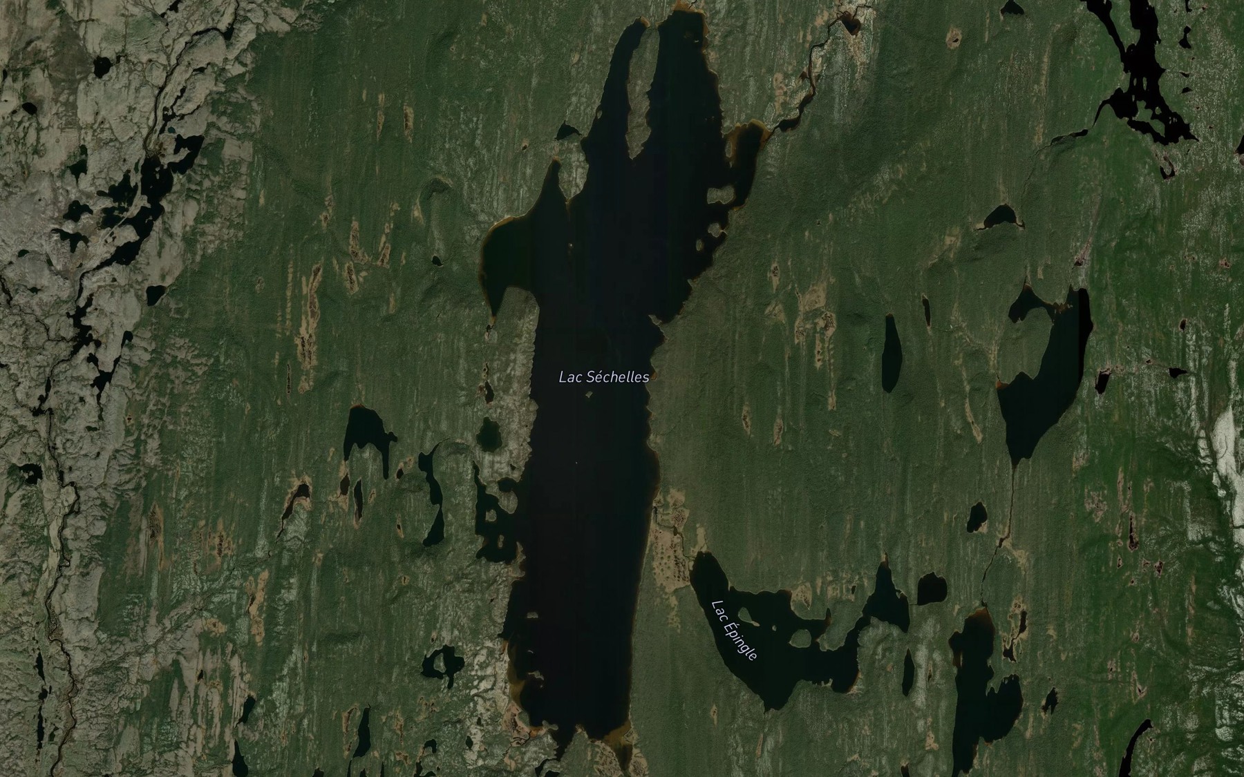 Satellite map of the Lac Sechelles