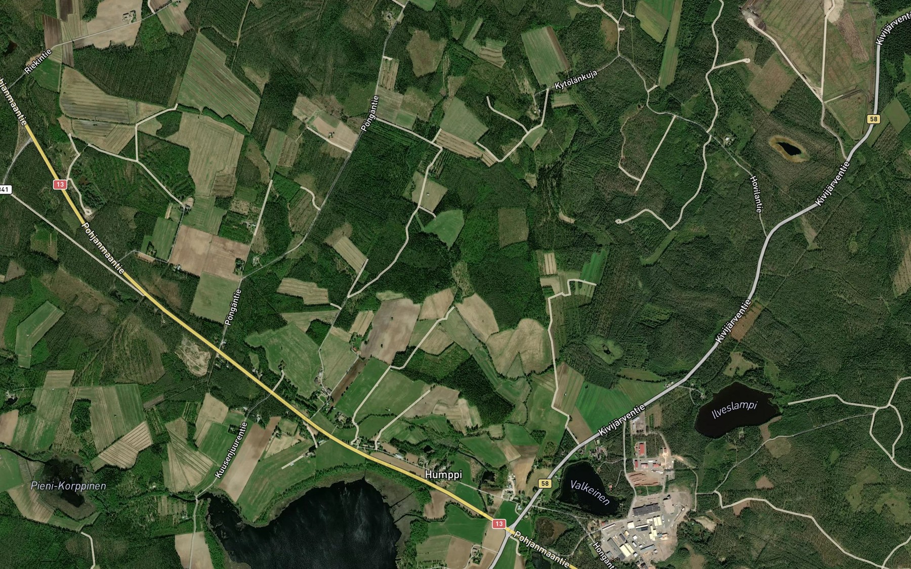 Satellite map of the Ponganpuro