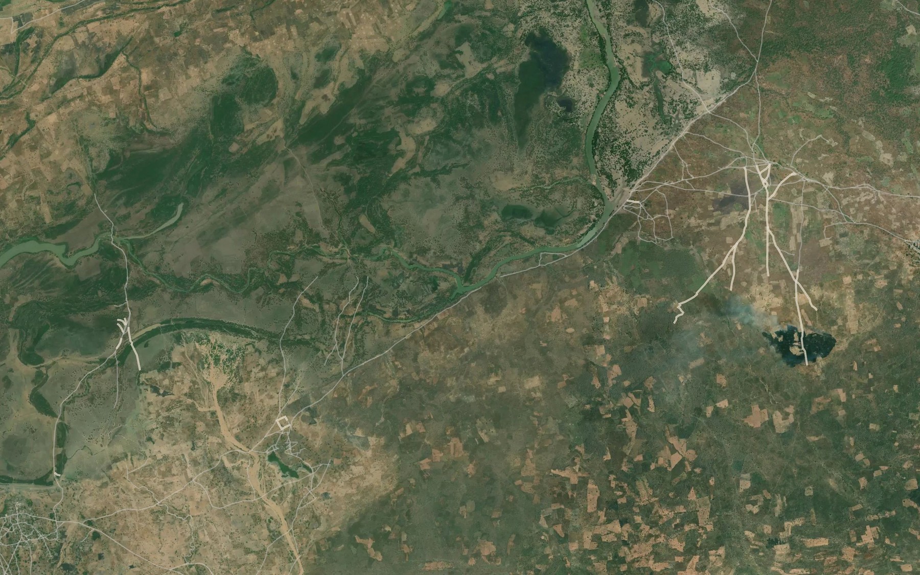 Satellite map of the River Kumle